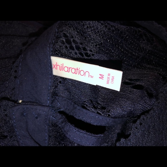 NWT XHILARATION Navy Lace Dress - Picture 5 of 5